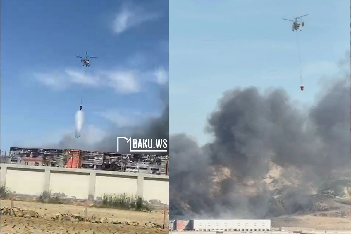 Lökbatandakı yanğına helikopterlər indiyədək 200 ton su töküb - YENİLƏNİB-4