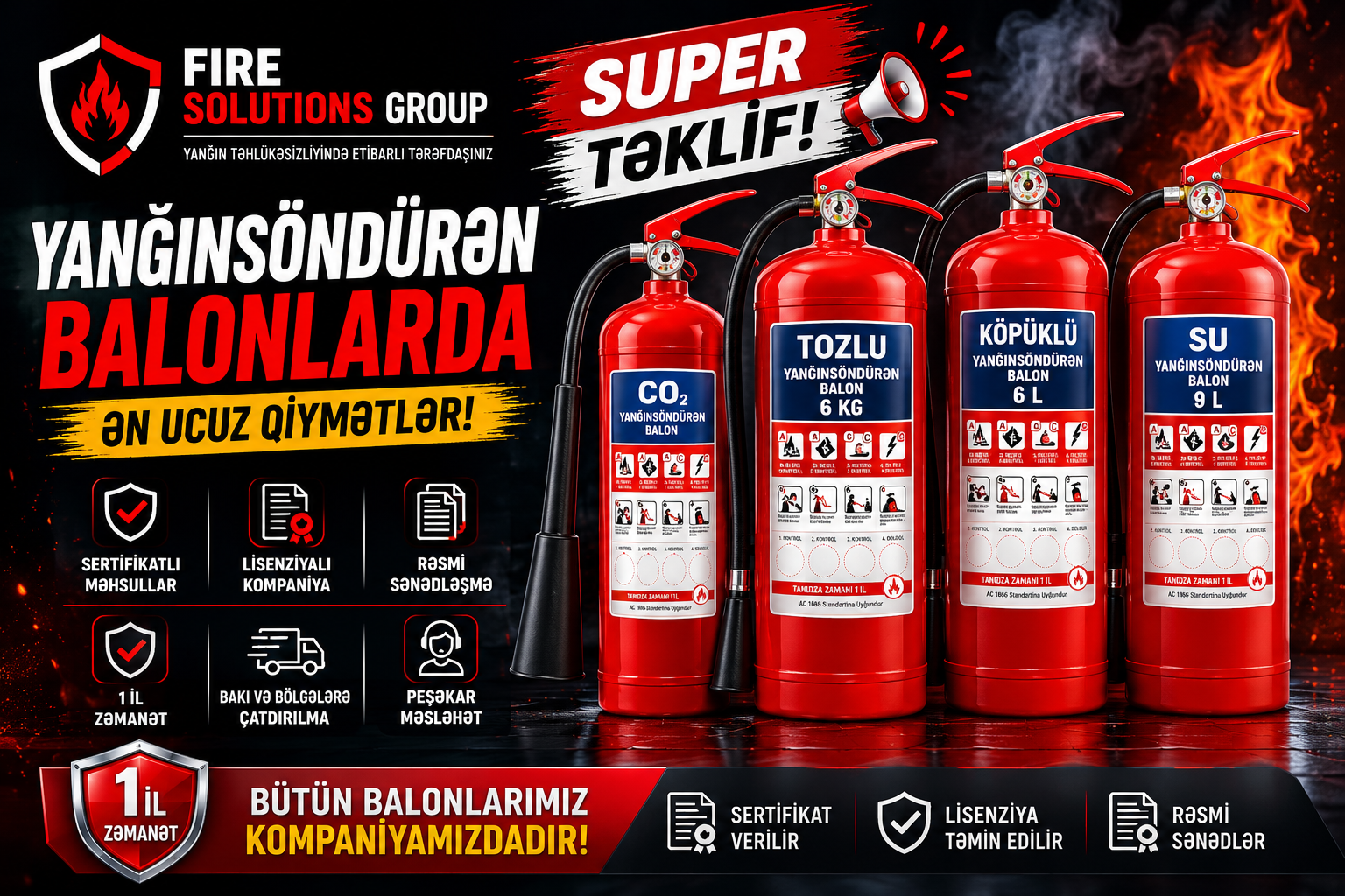 SUPER KAMPANİYA – YANĞINSÖNDÜRƏN BALONLARDA BÖYÜK ENDİRİM!